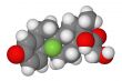 Space-filling model of dexamethasone molecule