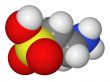 Space-filling model of taurine molecule