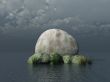 rock at water