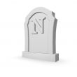 gravestone with letter n