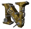 steampunk letter n