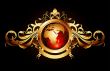 world with ornate frame
