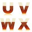  alphabet dark beer UVWX