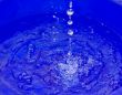   water droplets on a blue background