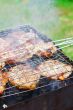 Steaks in Barbecue grill