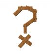 wooden question mark