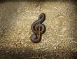rusty clef on grunge background