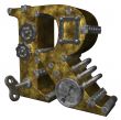 steampunk letter r