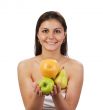 pretty girl with fruit