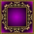 illustration frame with gold pattern