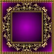 illustration frame with gold pattern