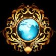 world with ornate frame