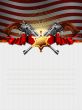 sheriff star with guns and usa background