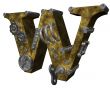 steampunk letter w
