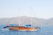 Old wooden yacht