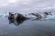 Blue lagoon with ice