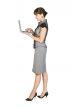  Beautiful businesswoman with laptop
