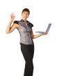Beautiful businesswoman with laptop