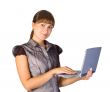 beautiful girl with laptop