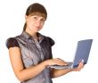 beautiful girl with laptop