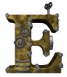 steampunk letter e