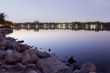 wascana lake at night