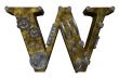 steampunk letter w