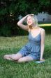 The young girl in park