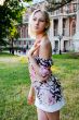The young girl in park