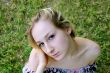 The young girl in park