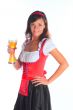 The girl in a traditional Bavarian dress