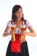 The girl in a traditional Bavarian dress