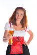 The girl in a traditional Bavarian dress