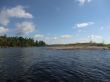 Islands in a gulf of Ladoga lake