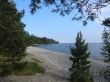 Beach of island of Ladoga lake