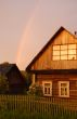 Rainbow Over Russian Village