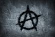 anarchy symbol on wall