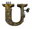 steampunk letter u