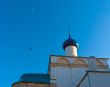 Sky view with dome of russian church