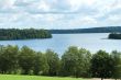 Landscape of lake in Lithuania.