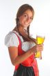 The girl in a traditional Bavarian dress