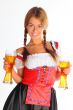 The girl in a traditional Bavarian dress