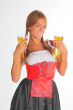 The girl in a traditional Bavarian dress
