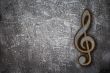 rusty clef on grunge background