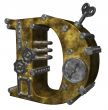 steampunk letter d