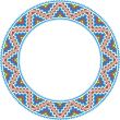 vector folk round Frame Cross-stitch