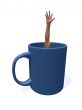 mug with human arm