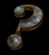 rusty question mark