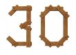 wooden number thirty