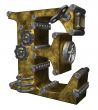 steampunk letter e
